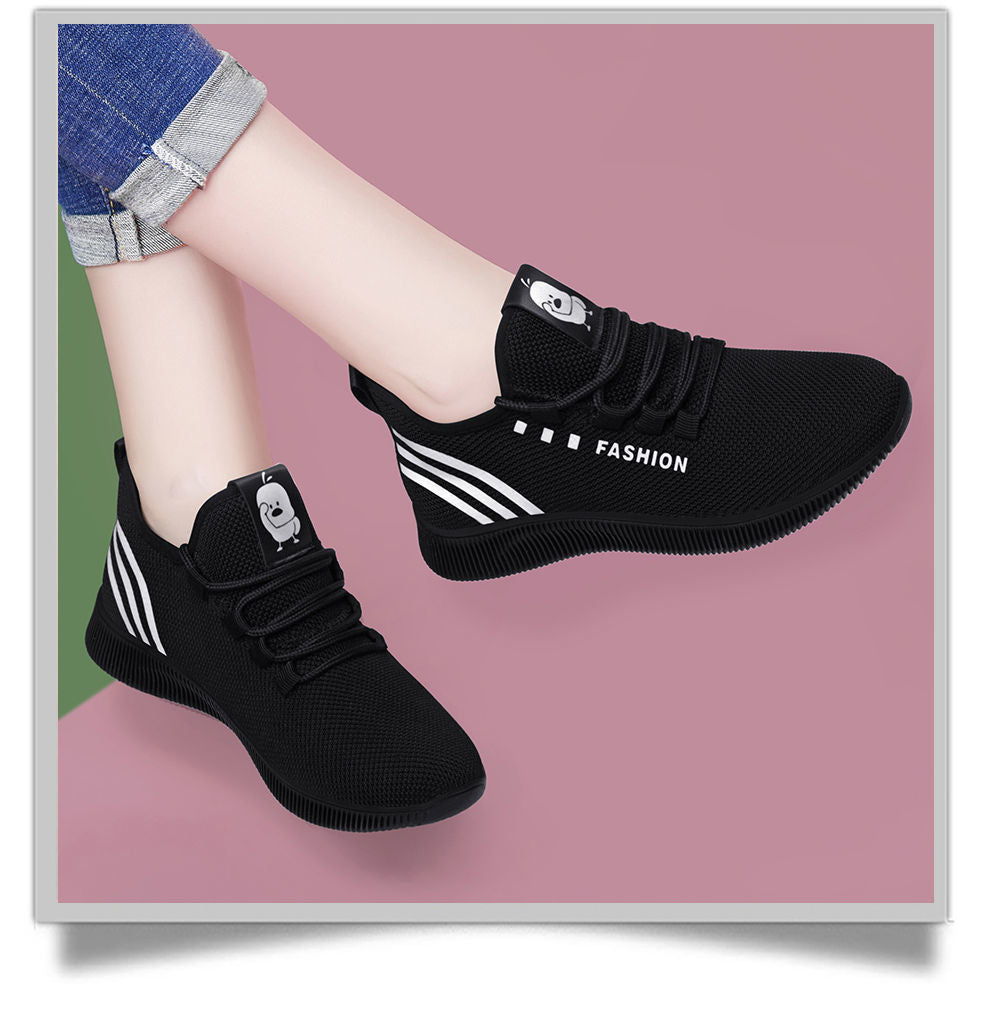 Fashionable Women Fly Knit Shoes Soft Sole Leisure