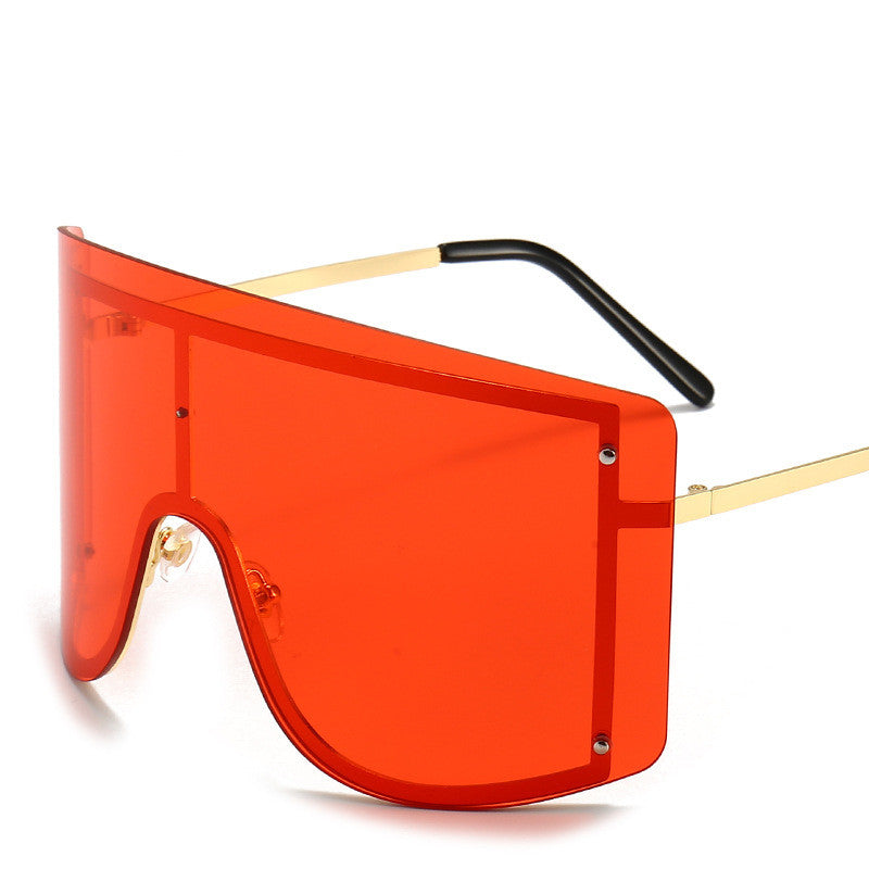 One Piece Sunshade Sunglasses Women Frameless Sunscreen Hat Glasses