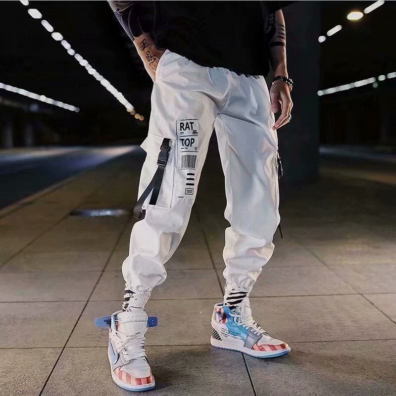 Loose cropped track pants