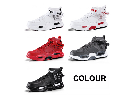 New spring and autumn couples tide high shoes Korean version of the wild sports shoes women hip-hop thick bottom shoes men