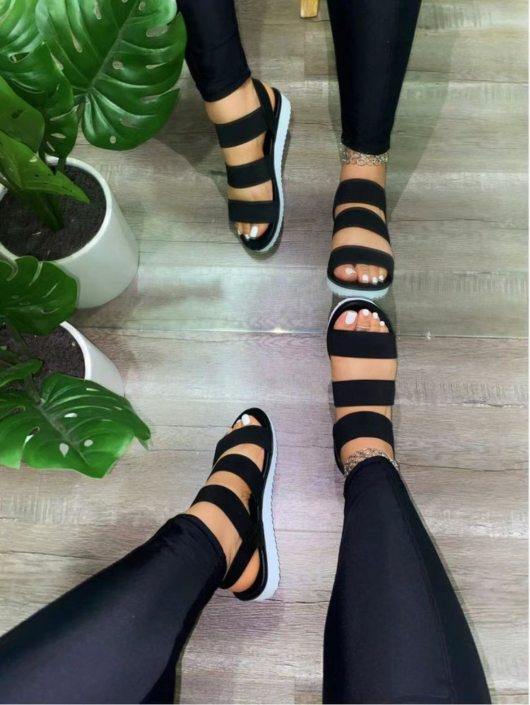 Women Shoes Flat Bottomed Color Matching Women Anti Slip Sandals