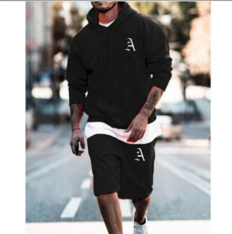 Fashion Sports Hooded Suit Men