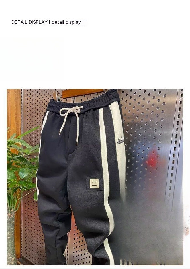 Men's FallWinter Fleece-lined Track Pants