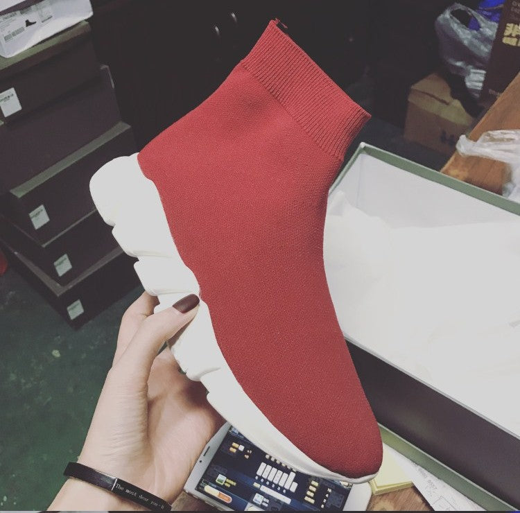 Foreign trade cross-border couples stretch socks shoes Korean version of ulzzang tide wild color casual shoes warm men and women boots