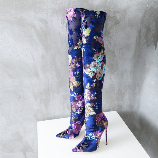 Sexy Stiletto Sock Women Booties Stretch Boots Women High Heels Over The Knee Boots Fashion Botas Mujer Shoes Women