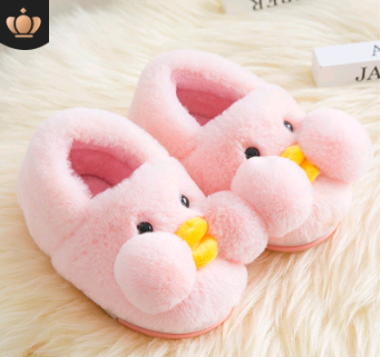 Winter cute cartoon kids cotton shoes for men and women baby shoes small yellow duck cotton slippers children