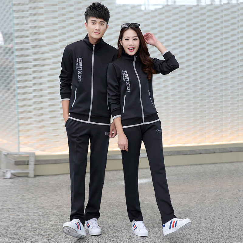 Men and women couple sports casual suit fashion