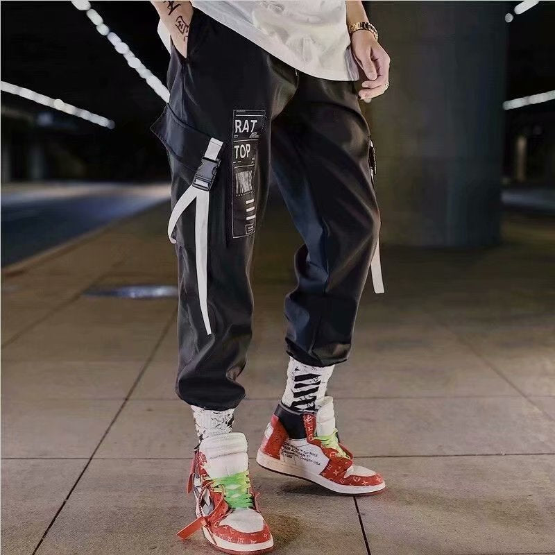 Loose cropped track pants