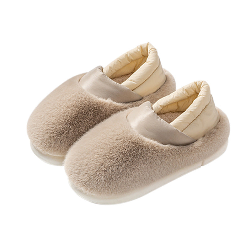 Anti-Slip Winter Slippers Comfortable Warm Plush Flurry Slides Indoor Slippers Floor Cozy Shoes For Women Men Couple