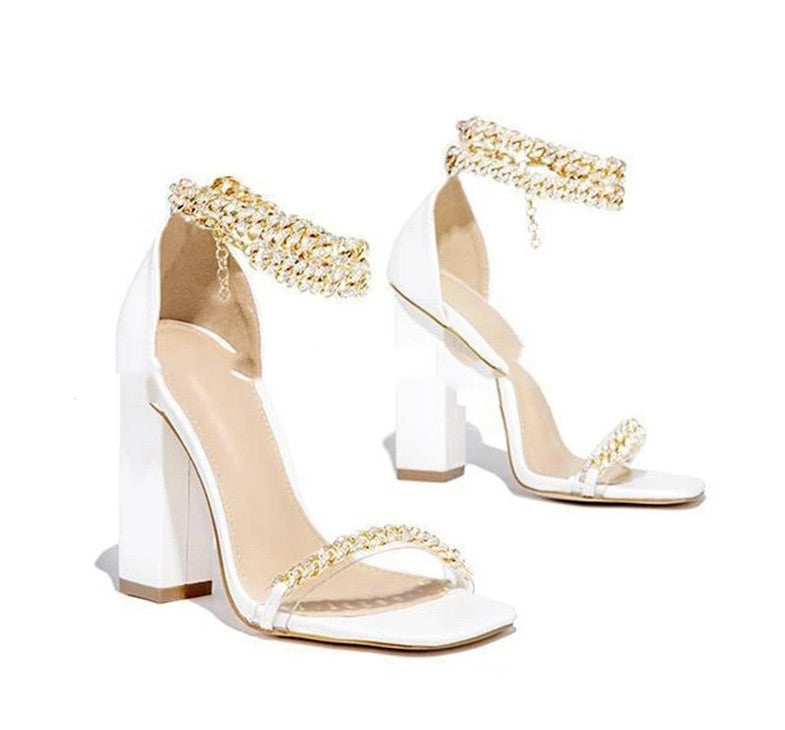 Ladies Sandals Summer Casual Sexy Chains Shoes Women