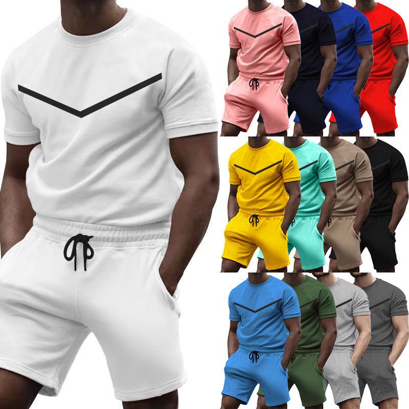 Trendy Round Neck NK Same Youth Leisure Sports Printing Suit For Men