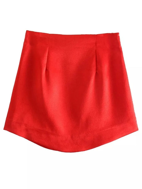 Satin Short Skirt